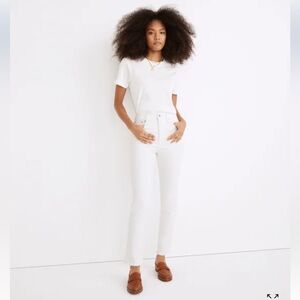Madewell The Perfect Vintage Jean Straight Leg Tile White Size 32